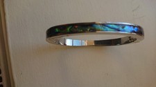 Silver Tone Abalone/paua Shell