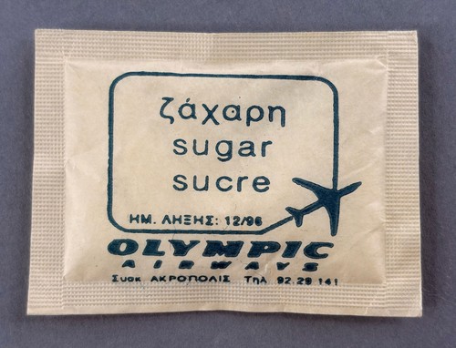 Olympic airways airline sugar - olympic,