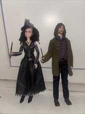 HARRY POTTER BELLATRIX LESTRANGE AND FINIUS BLACK DOLLS WITH WANDS