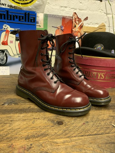 Martens burgundy red boots - martens,