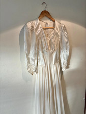 Vintage 1930 40s ivory silk - vintage, 1930's-40s