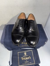 Trickers Henley Black Leather