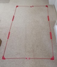 Vintage Subbuteo Table Football Fence Surround Plastic Pitch Red C108 1960s