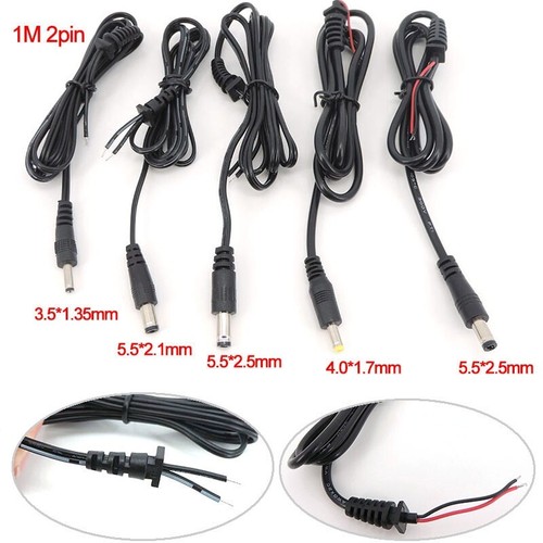 2pin male plug cable - 1m,