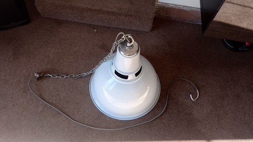 Vintage enamel pendant light - vintage,