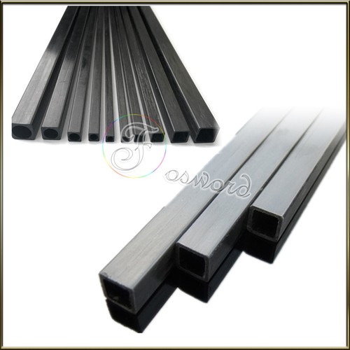 Carbon fibre tube - black, square