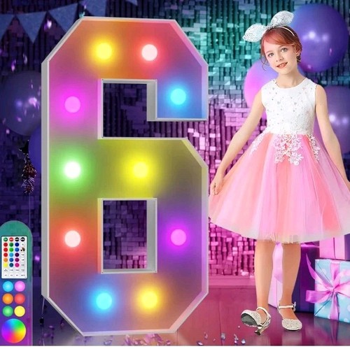 Colorful 4ft marquee numbers - 4ft,