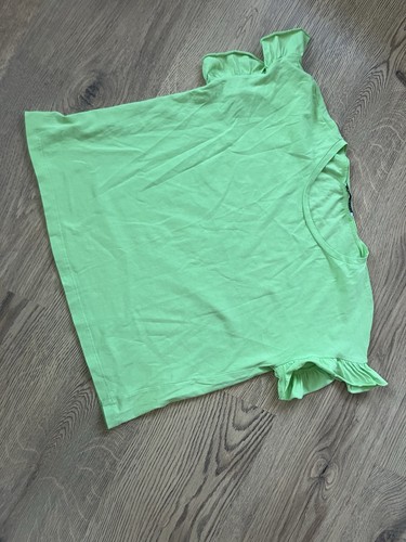 Zara bright green ruffle - zara,