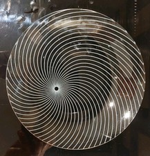 Vintage Glass Swirl Pattern Plate. Made by The Chance Brothers England