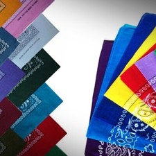 BANDANA PAISLEY NECK HEAD SCARF COTTON UNISEX MIXED COLOURS/PATTERNS