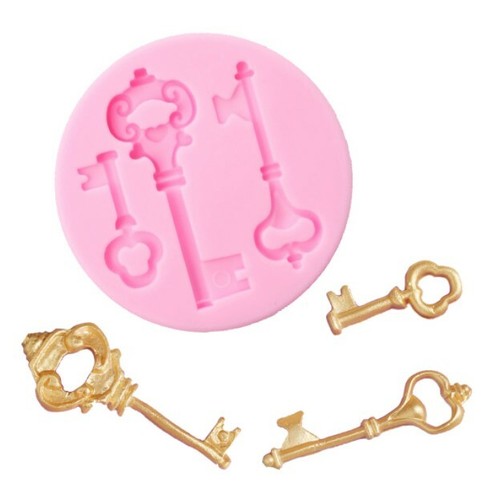 Vintage key cup cake - vintage, topper