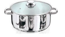 Stainless Steel Casserole Dish Cooking Pot Sauce Pan With Glass,Fry pan