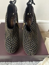 Mulberry black suede gold