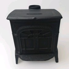 Vermont Castings Cast Iron Intrepid Wood Burning Stove Coin Still Bank