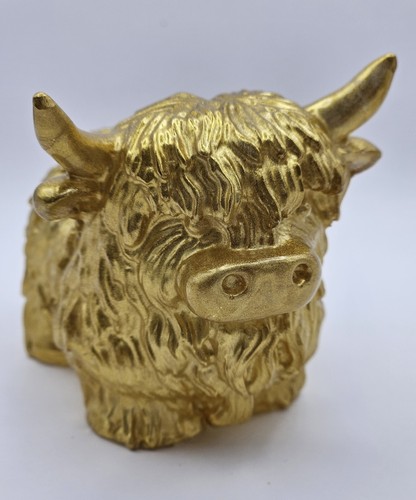 Handmade gold highland - handmade, cow