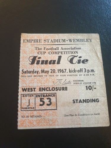 Cup final ticket from 1967 - fa,
