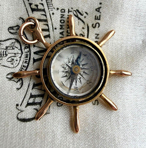 Antique 9ct gold - gold, ships