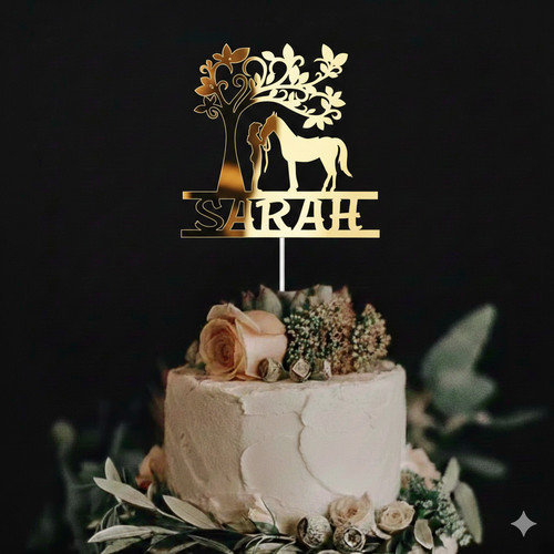 Horse cake topper - cake, topper,