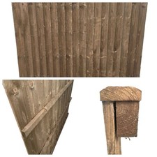 Feather Edge Fence Panels  Pressure Treated  6x6, 6x5  Heavy Duty Closeboard