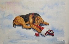 Airedale Terrier Christmas Cards By  Ann Curran Of Ragtail Airedales. Pack Of 8.