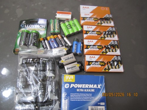 Job lot assorted batteries
