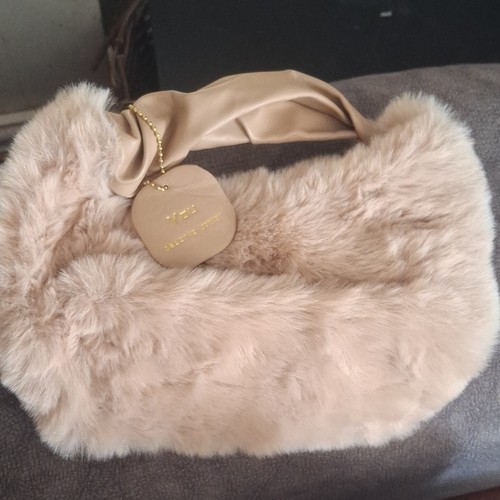 Women beige faux fur - faux,