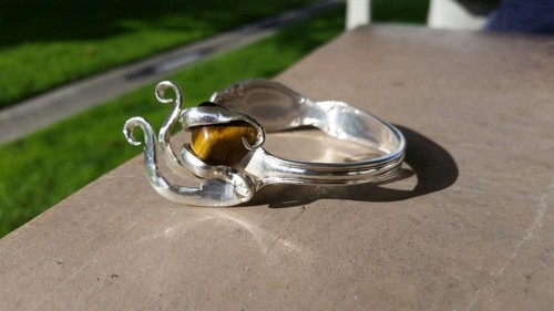 Vintage silver fork bracelet - ,