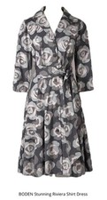 Boden Riviera Floral Dark Grey
