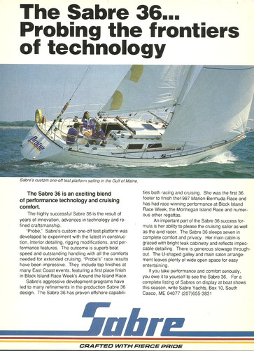 1987 sabre yacht sailing - 36,