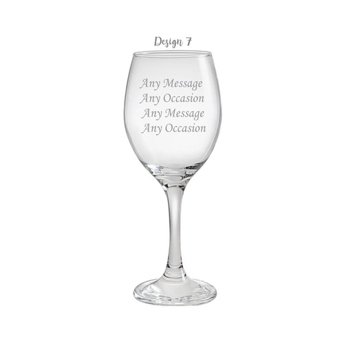 Wine glass personalised