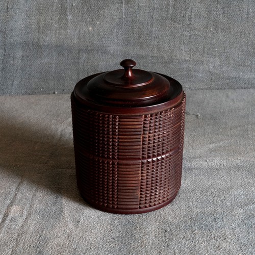 Antique wooden pot - wooden,