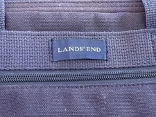 Lands’ End Laptop Briefcase Shoulder Bag with Shoulder Strap Navy