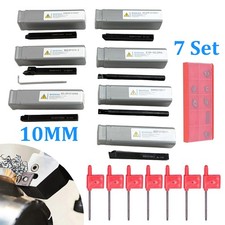 Lathe Turning Tool Set 10mm Shank Carbide Turning Tool Metal Lathe Tools Holder