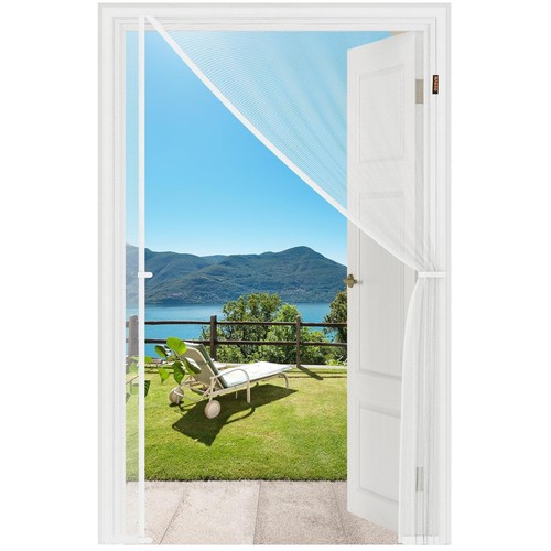 White magnetic screen door - screen,