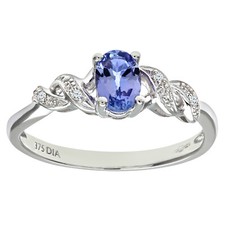 9ct White Gold Oval Tanzanite