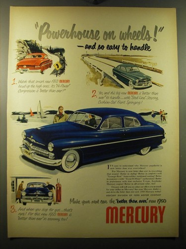 1950 mercury cars - mercury, ad