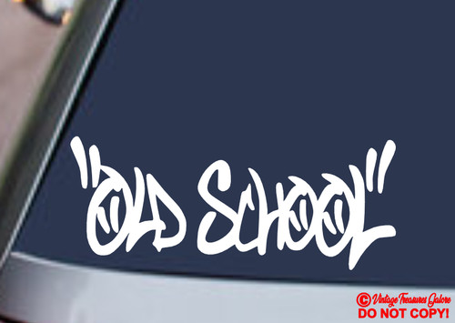 Old school vinyl decal - vinyl,