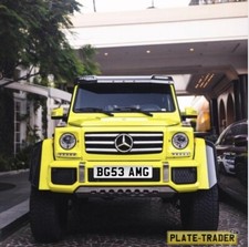 BG 53 AMG cherished private personal number plate dateless BRABUS gold Mercedes