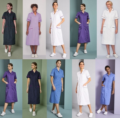Ladies nurses dress zip front - ladies,