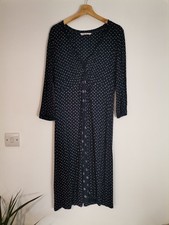 FatFace Ingrid Micro Jersey V Neck Stretch Midi Dress Size 12