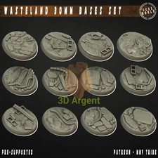 12 Wasteland 30mm Bases – 3D Printed Resin Nuke World Miniatures