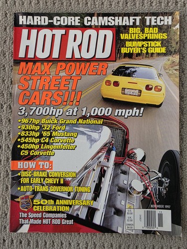 Hot rod magazine november - rod, 1997