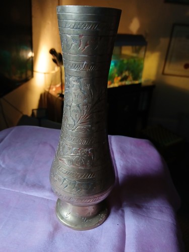 Brass vase 9inches - 9inches, tall