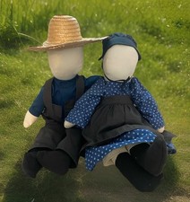 Handmade Amish Couple Dolls in
