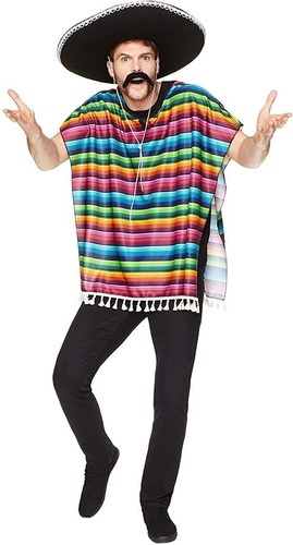 Adult unisex mexican poncho - unisex,