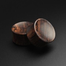 Sono Wood Double Flare Concave Plug | Handmade Organic Ear Gauges 