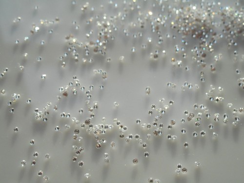 1mm round white clear - clear, cubic