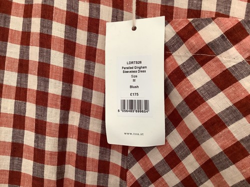 Toast checked linen sun dress - checked,