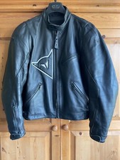 Men's Dainese Vintage Leather Motorcycle Jacket Size 52 (UK 42) Black