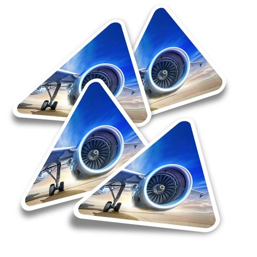 Triangle stickers jet - 4x,